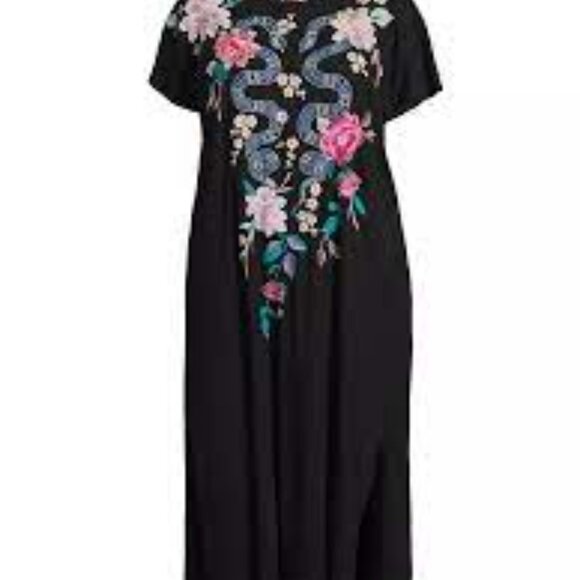 NWT Johnny Was SHERI RELAXED KNIT DRESS BLACK - Picture 5 of 8